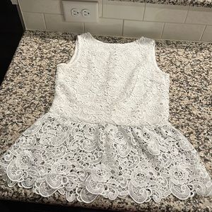 Bongo Size Medium White Lace Top